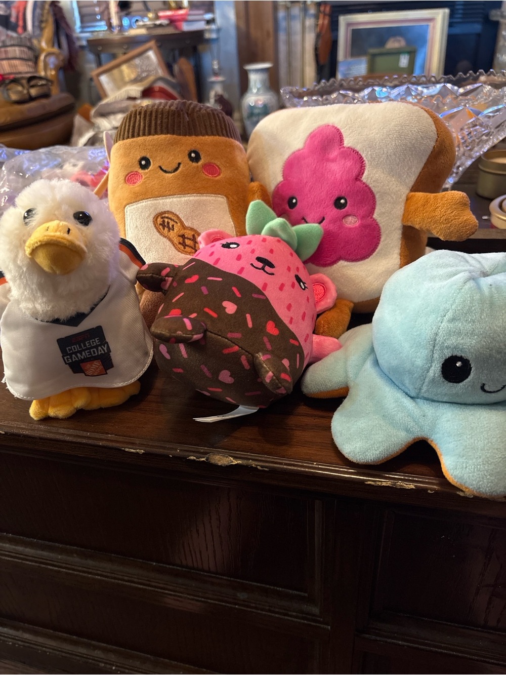 Cute Plush Bundle Lot Mariah Elizabeth Strawberry Plush Reversible Octopus